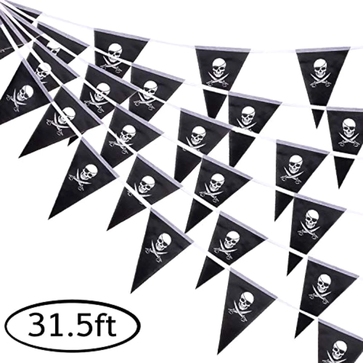 31.5ft Halloween Jolly Roger Banner