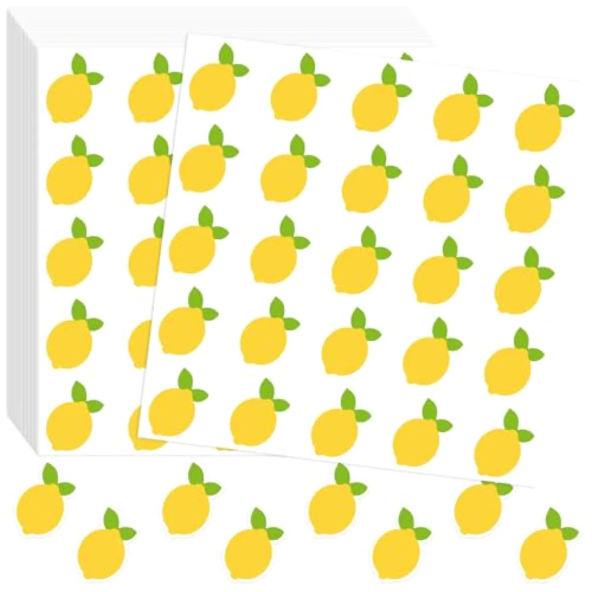 500Pcs Lemon Paper Stickers Yellow Seal Stickers Summer Fruit