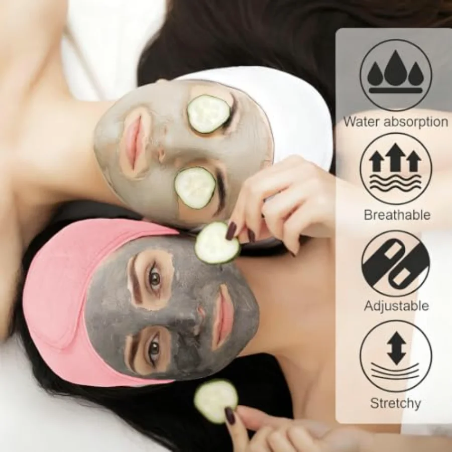 3Pcs Spa Facial Headbands Make Up Wrap Head Terry Cloth Headband Soft, view 4