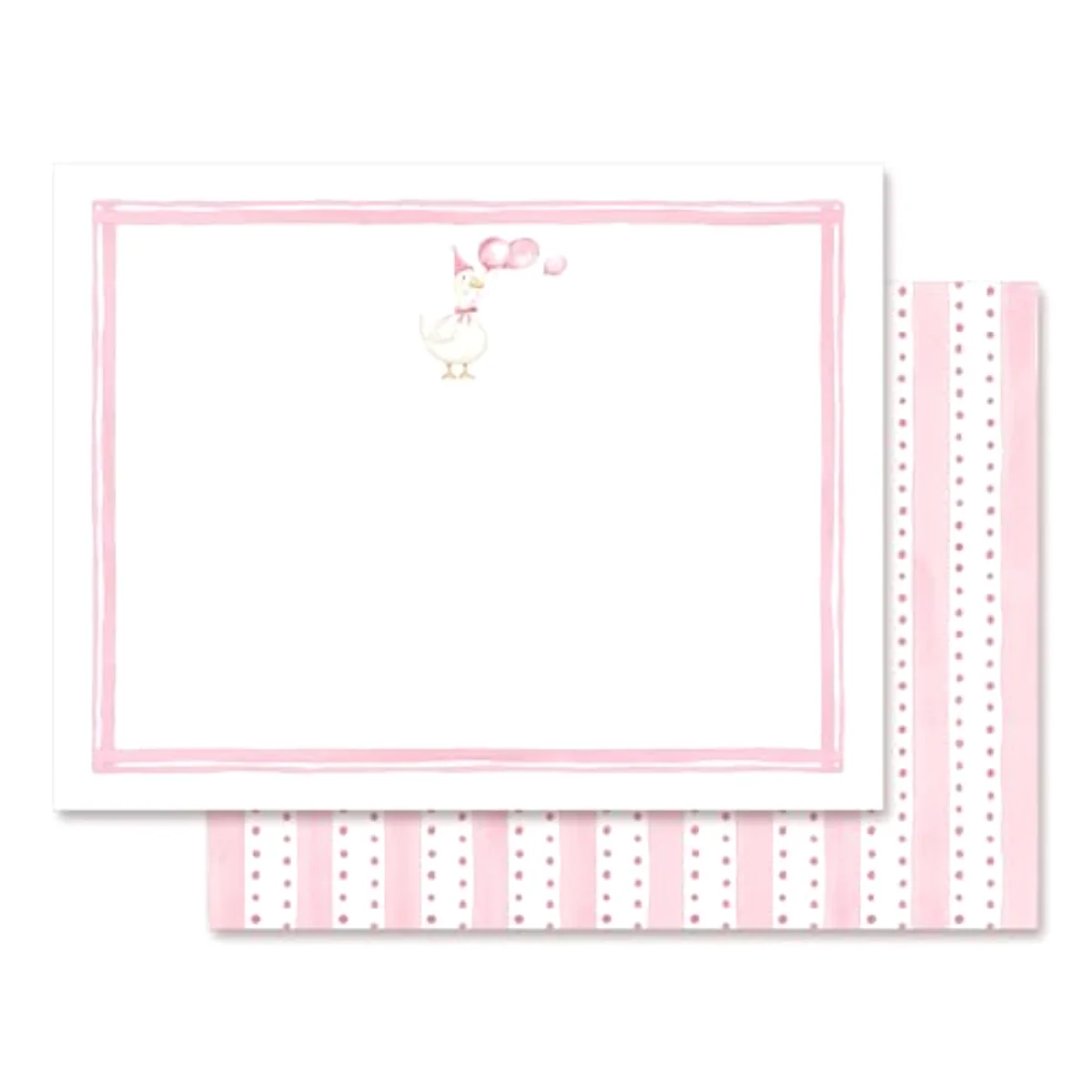 24Pcs Silly Goose Flat Blank Notes with Envelopes Blank Index Cards Pink