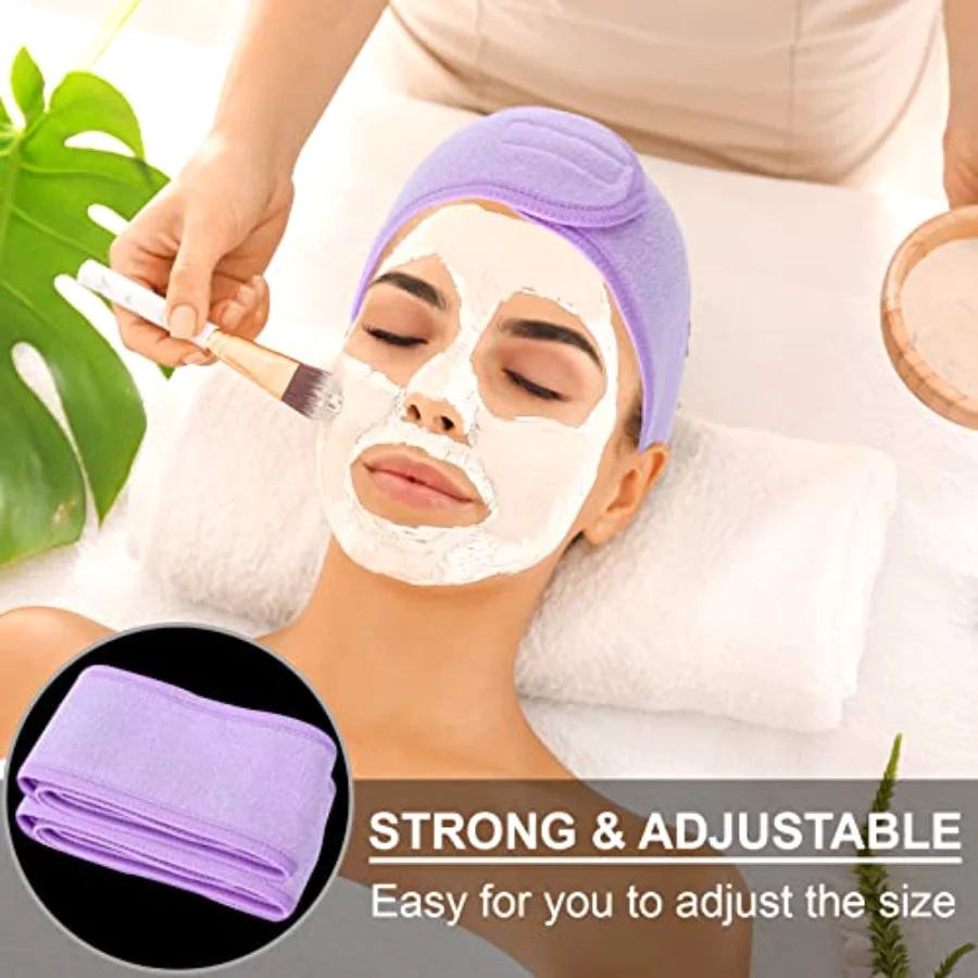 Spa Facial Headband Make Up Wrap Head Terry Cloth Headband Adjustable, view 4