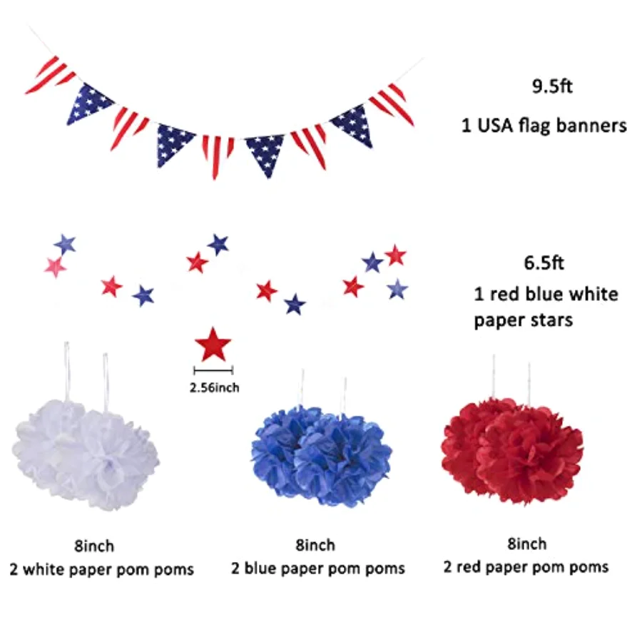 4th of July Party Decorations Set, view 3