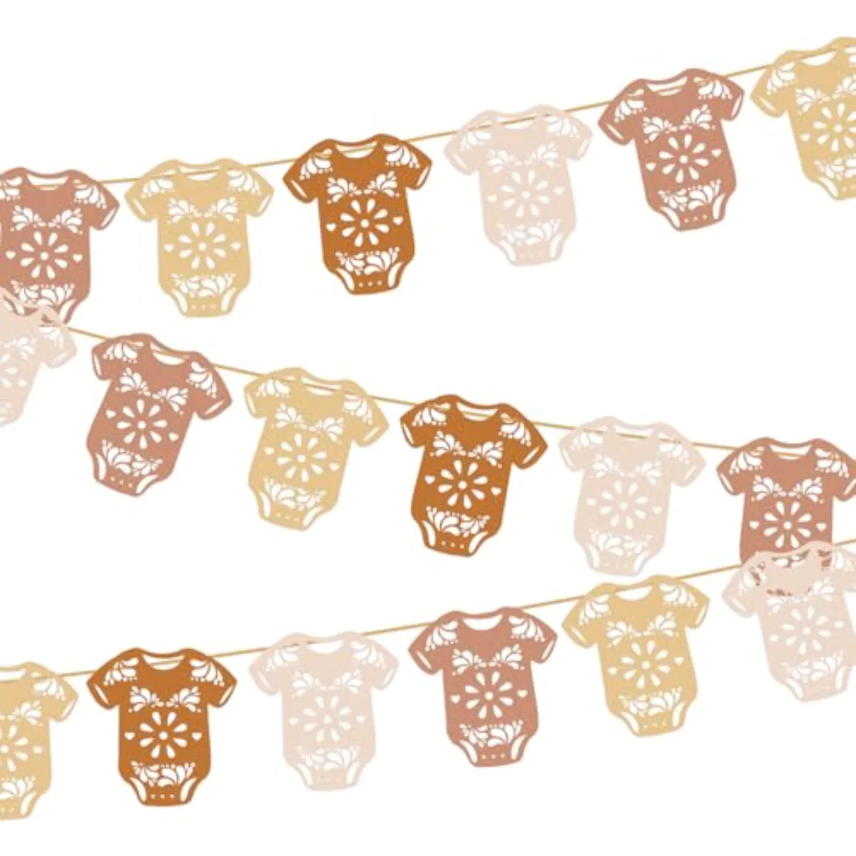 Cielito Lindo Baby Shower Banner Terracotta Papel Picado Babysuit Hanging