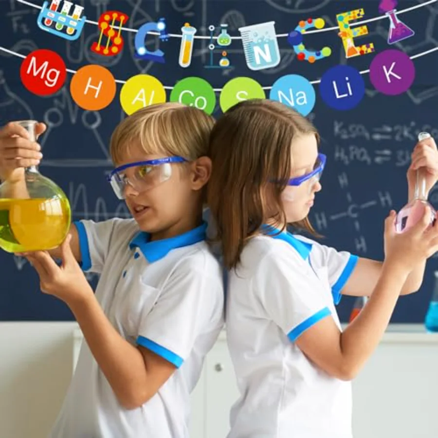 5Pcs Science Banners Back to School We Love Science Garland Hanging, view 4