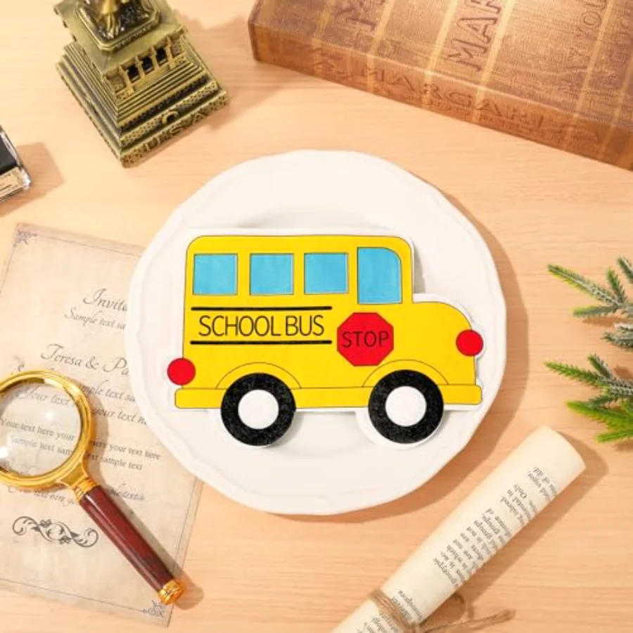 100Pcs Back to School Paper Napkin Yellow School Bus Disposable Napkins, view 4