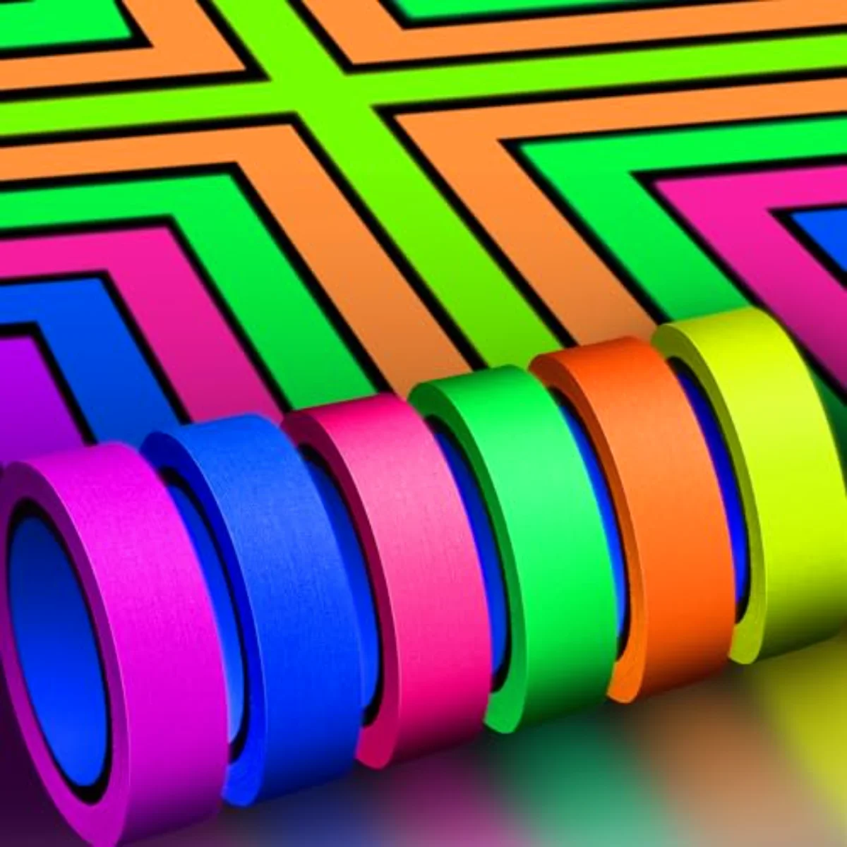 6 Colors Neon Gaffer Cloth Tape