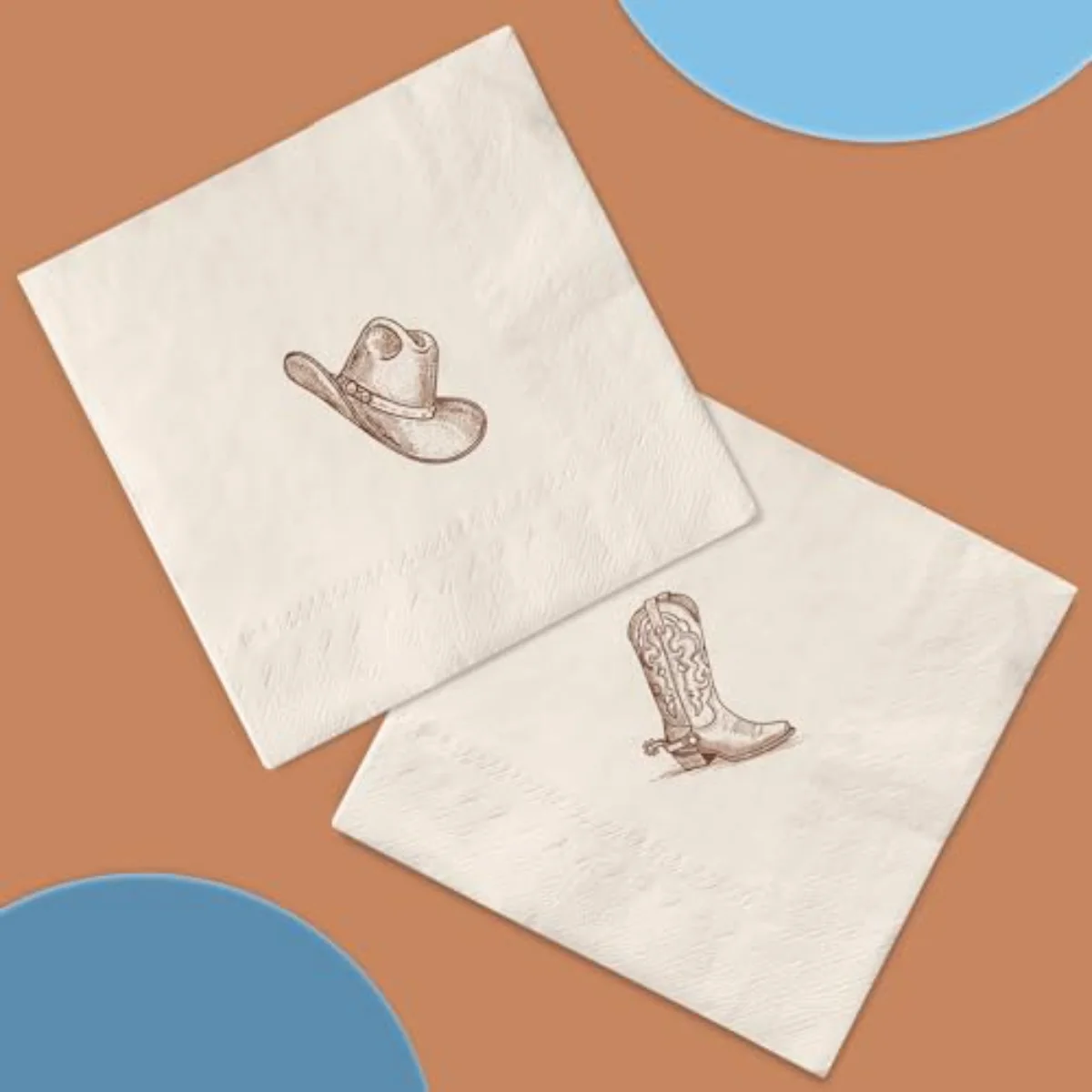 50Pcs Western Cowboy Cocktail Napkins