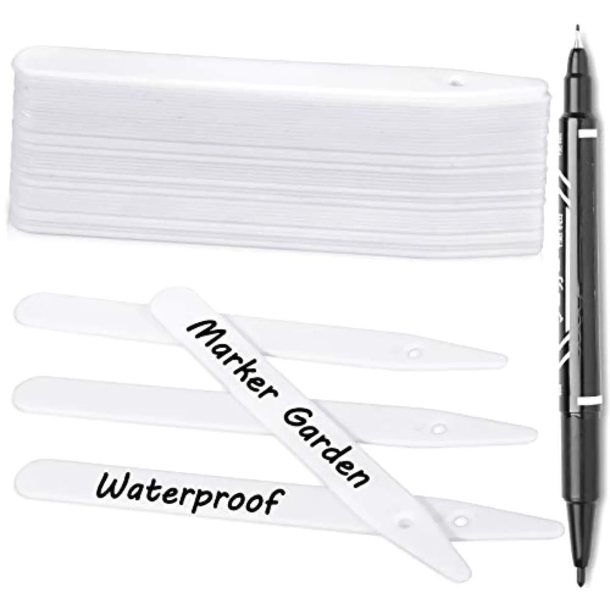 200Pcs Thick Plastic Plant Label with Hole