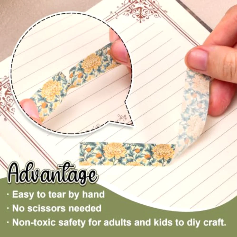 12 Rolls Washi Tape Masking Tape Set, view 3