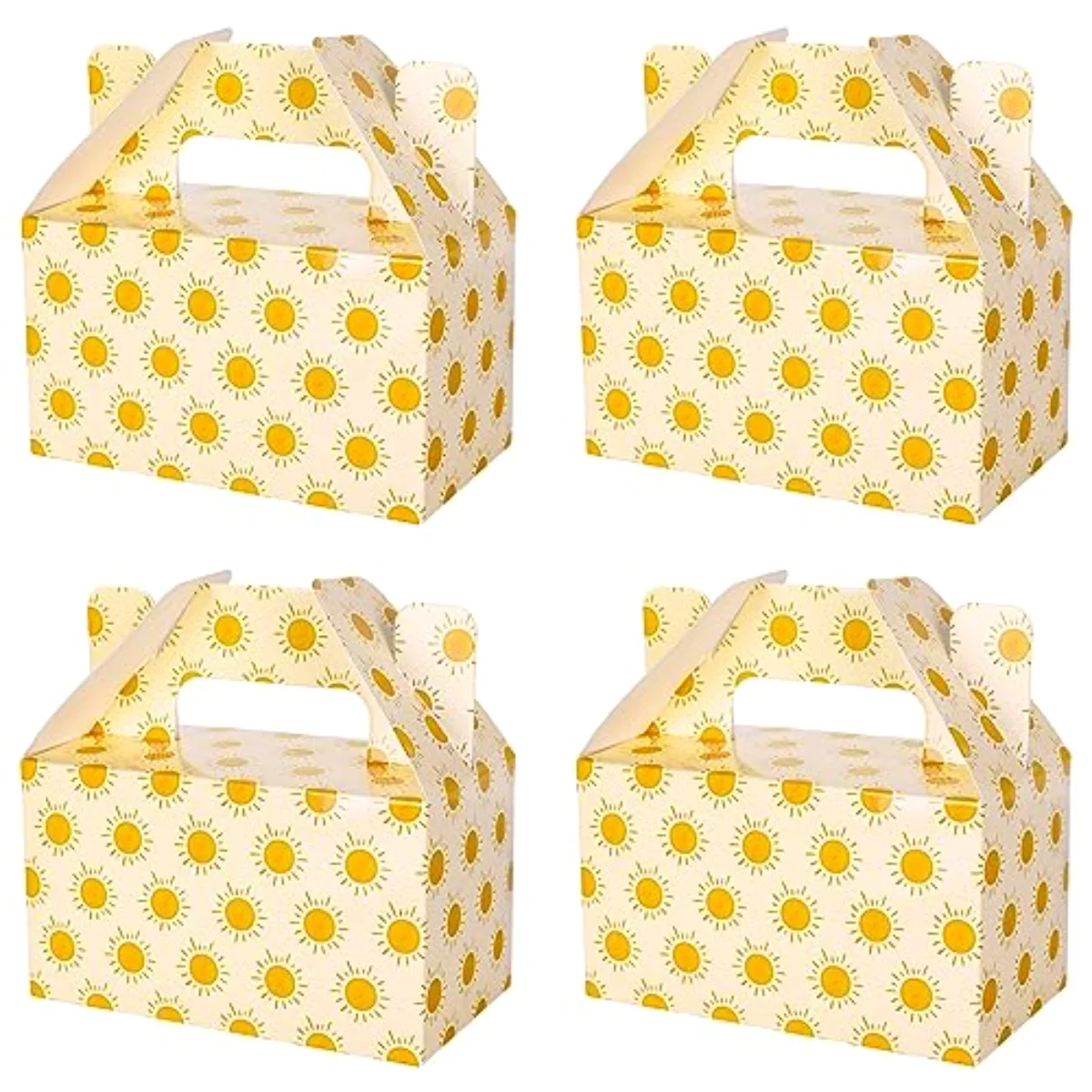 24 Pcs Boho Sun Treat Boxes Watercolor Sunshine Candy Cake Gift Box with