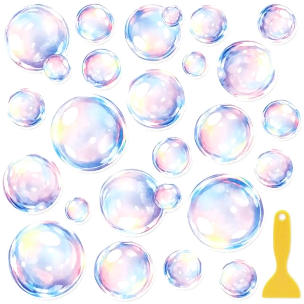 30 Pcs Bubble Non Slip Bathtub Stickers Under The Sea Colorful Bubble Anti