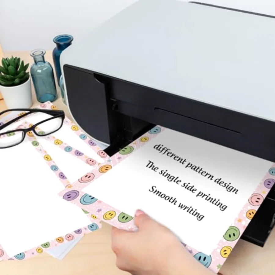 80 Sheets Smile Star Stationery Paper Pastel Teacher Letterhead Letter, view 4