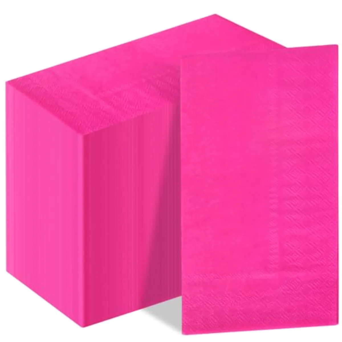 200 Pcs Hot Pink Guest Napkins Disposable Paper Dinner Napkin Party