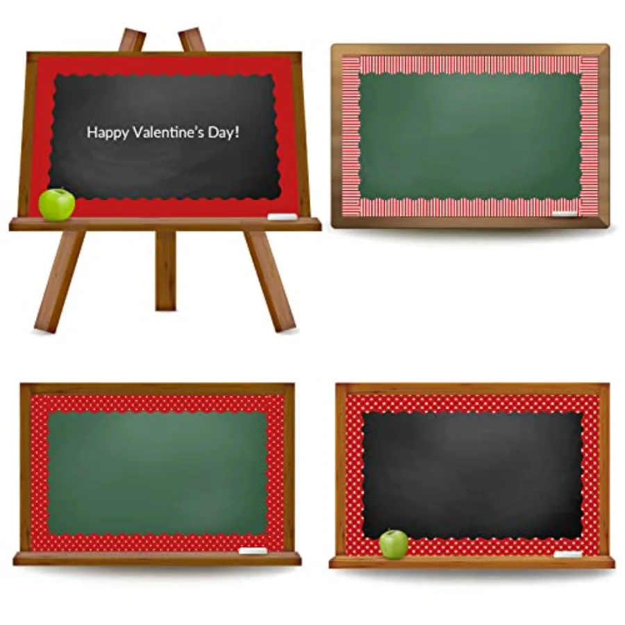 69Ft Valentine's Day Bulletin Board Borders 5 Designs Red White Heart, view 4