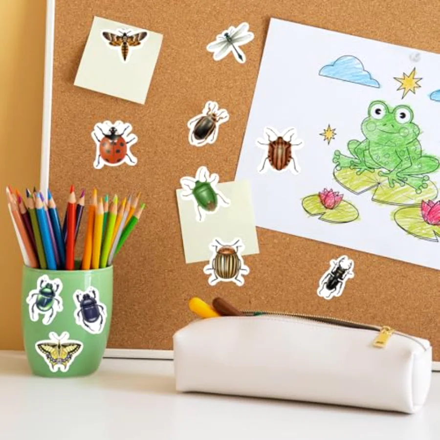 1400Pcs Insect Sticker Bug Spring Butterfly Dragonfly Sticker 16 Designs, view 4