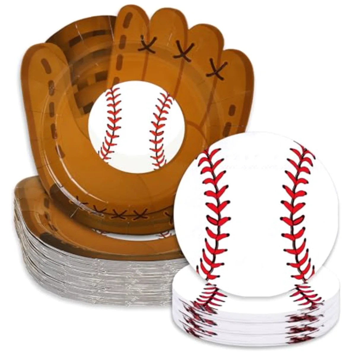 90Pcs Baseball Party Plates Napkin Set Glove Paper Plates Baseball