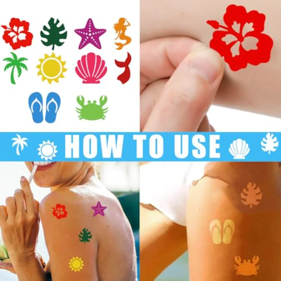 500Pcs Sea Beach Tanning Sunbathing Stickers, view 3