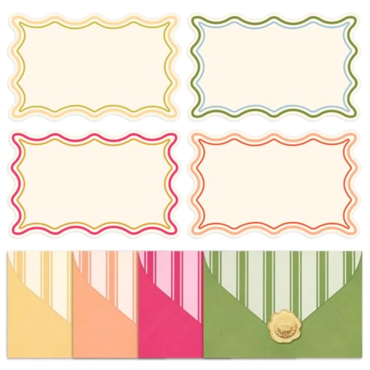 60Pcs Flat Blank Notes with Envelopes