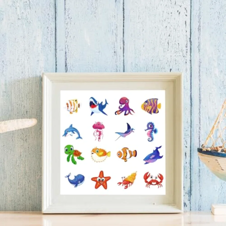 1400Pcs Ocean Animal Stickers 16 Designs Cute Cartoon Under The Sea, view 4