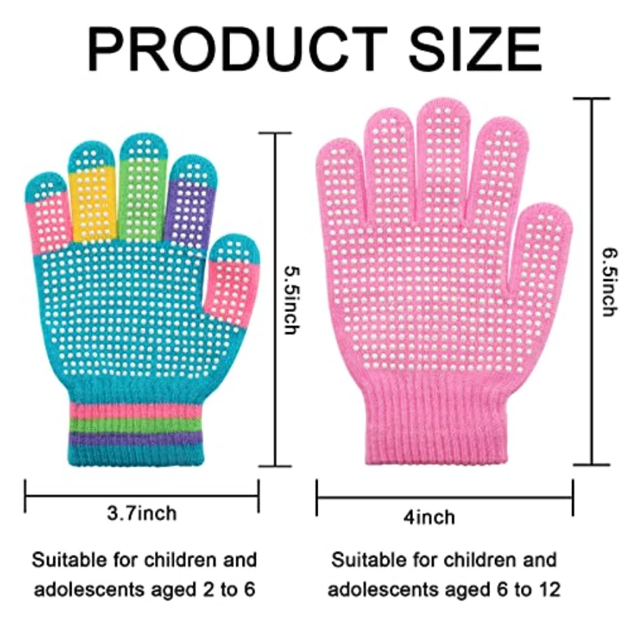 9 Pairs Kids Anti-Skid Magic Gloves Winter Stretchy Warm Knitted Gloves, view 2