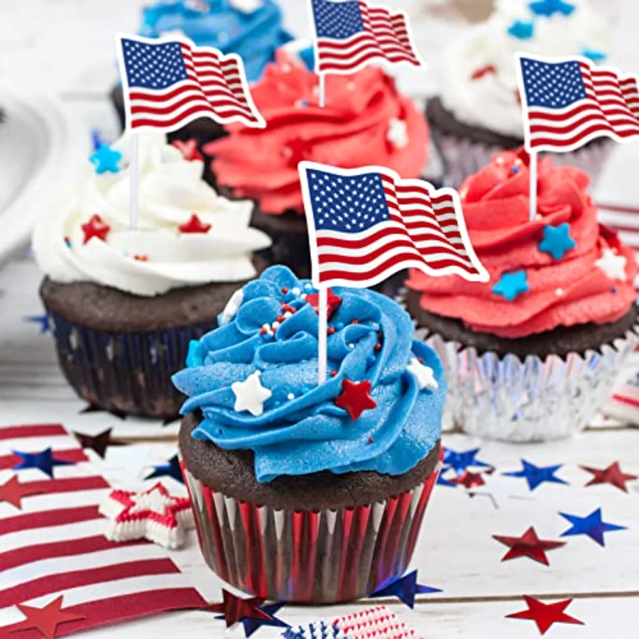 1000Pcs American Flag Stickers Patriotic USA Flag Stickers 4th of July Red, view 4