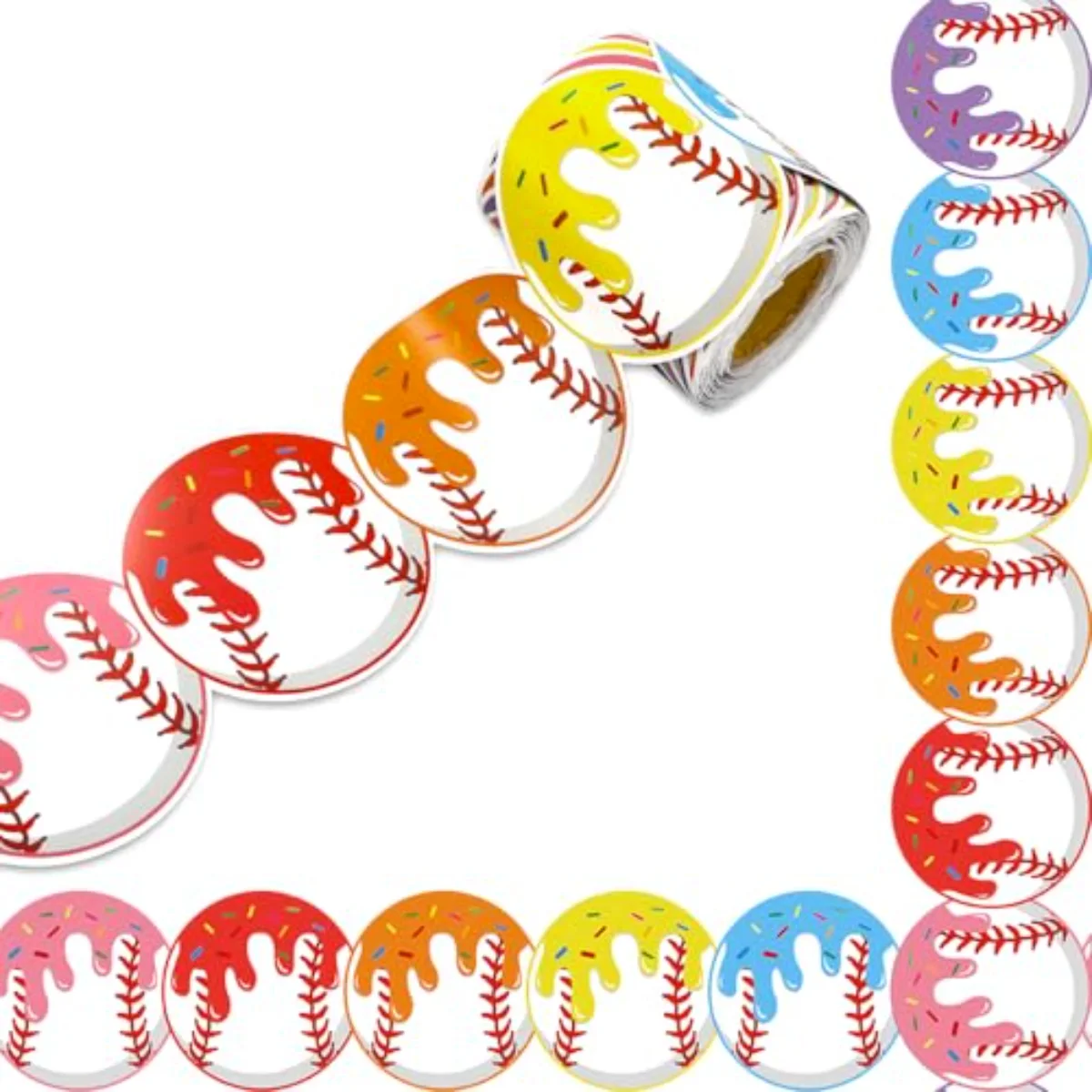 32.8Ft Baseball Ice Cream Drip Bulletin Board Border Colorful Summer Sport