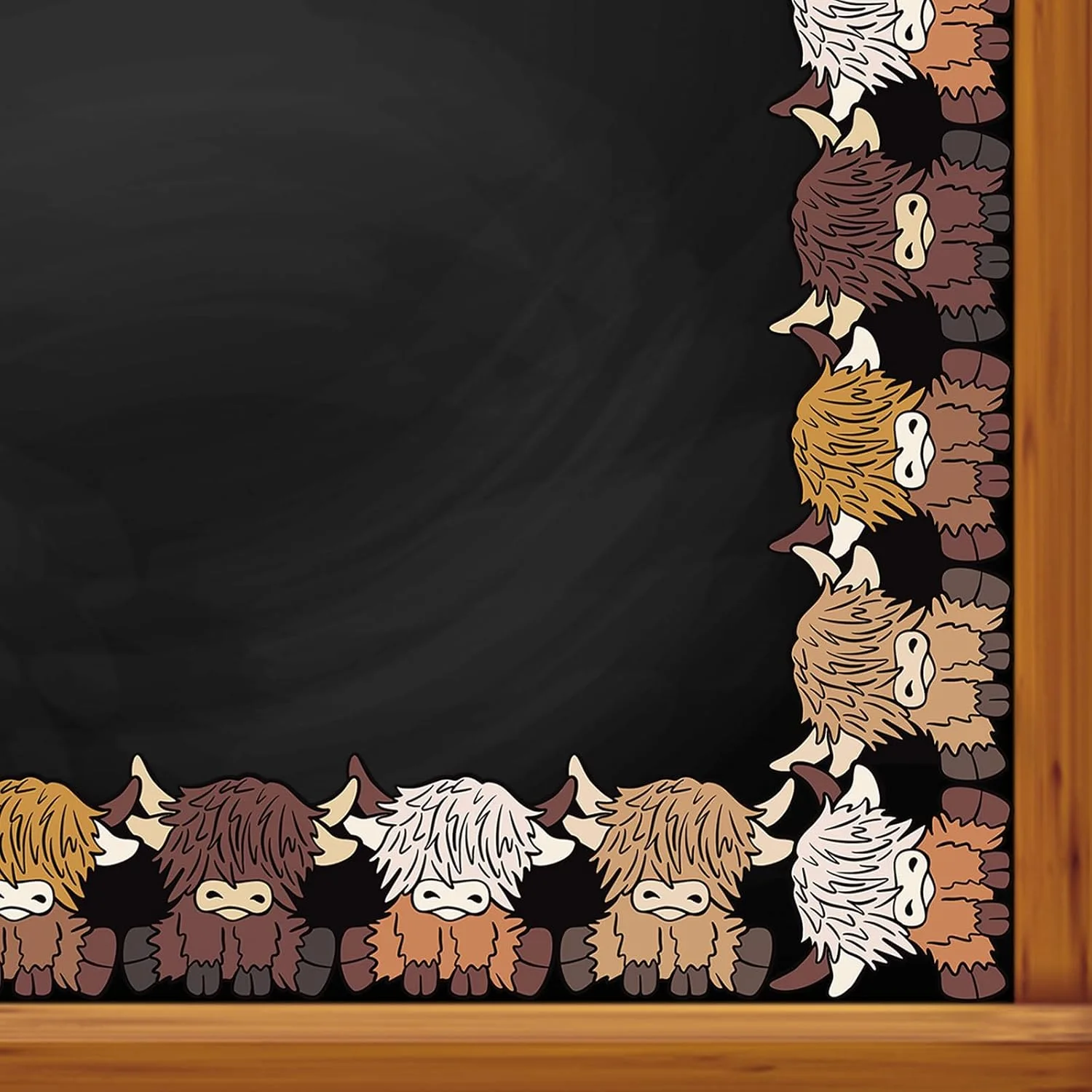 32.8 Ft Highland Cow Bulletin Board Borders